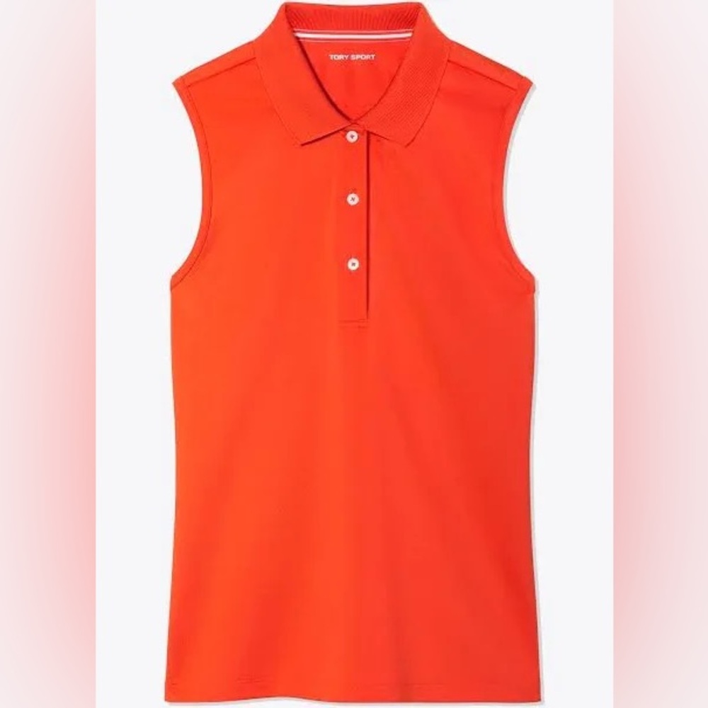 Tory Sport Performance Tech Pique Sleeveless Polo